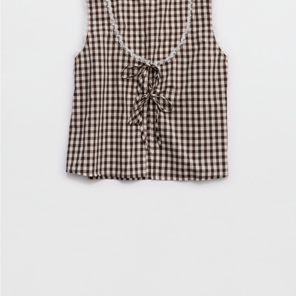 Aerie poplin top and bottoms - Picture 7 of 9